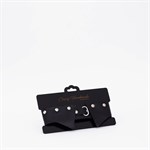 Черный однослойный кожаный ошейник с имитацией воротничка 524999