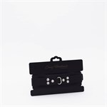 Черный ошейник из высококачественной натуральной кожи 525001