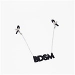 Зажимы на соски с кожаной подвеской BDSM 525017 - фото 852904