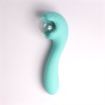 Бирюзовый вибромассажёр с деликатными токами 525021