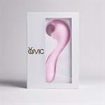 Розовый вибромассажёр с деликатными токами 525022