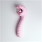 Розовый вибромассажёр с деликатными токами 525022