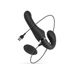 Черный безремневой вибрострапон Avery с пультом ДУ 525515