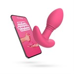 Розовая интерактивная вибропробка Axel - 10 см. 525516