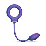 Фиолетовое эрекционное виброкольцо с анальным шариком Eclipse 525525