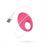 Розовое интерактивное эрекционное виброкольцо Leo 526403