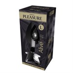 Серебристая анальная втулка с прозрачным кристаллом Mini Metal Butt Plug Size L - 9 см. 527110