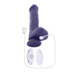 Фиолетовый вибратор на присоске с поступательными движениями Pleasure Rider - 22,2 см. 527180 Фиолетовый вибратор на присоске с поступательными движениями Pleasure Rider - 22,2 см. 527180