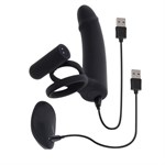 Черная вибронасадка для двойного проникновения Full Swing 527187 Черная вибронасадка для двойного проникновения Full Swing 527187