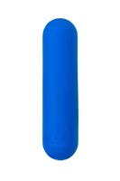 Синяя силиконовая перезаряжаемая вибропуля Nep - 8 см. 527375