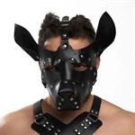 Черная кожаная маска «Собака» 527392