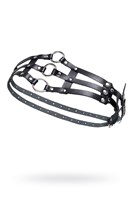 Черный кожаный пояс с кольцами 527405 Черный кожаный пояс с кольцами 527405