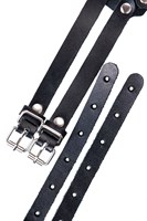 Черный кожаный пояс с кольцами 527405 Черный кожаный пояс с кольцами 527405