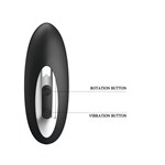 Черный стимулятор простаты с функцией римминга - 15,9 см. 527613