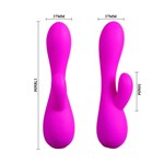 Лиловый вибратор-кролик Simon - 17,8 см. 527657