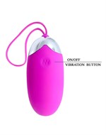 Лловое перезаряжаемое виброяйцо с пультом ДУ 527680