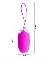 Лловое перезаряжаемое виброяйцо с пультом ДУ 527680
