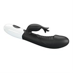 Черный вибратор-кролик Rasmussen - 19,8 см. 527686 Черный вибратор-кролик Rasmussen - 19,8 см. 527686