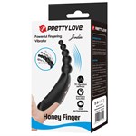 Черный вибратор на палец Jordin - 12,2 см. 527689