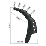 Черный вибратор на палец Jordin - 12,2 см. 527689