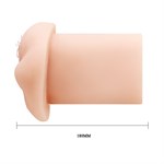 Телесный мастурбатор-вагина с оволосением и вибрацией 527691