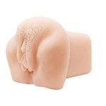 Телесный мастурбатор-вагина с оволосением и вибрацией 527691