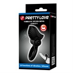 Черное эрекционное кольцо с вибрацией Adrien 527692