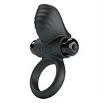 Черное эрекционное кольцо с вибрацией Adrien 527692 - фото 855531