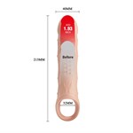 Телесная удлиняющая насадка с рельефом и вибрацией Brad - 21,3 см. 527696 Телесная удлиняющая насадка с рельефом и вибрацией Brad - 21,3 см. 527696