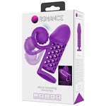 Фиолетовая вибронасадка с клиторальным отростком Harden 527697