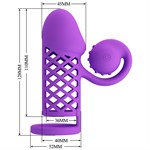 Фиолетовая вибронасадка с клиторальным отростком Harden 527697