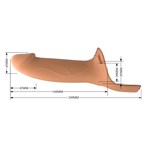 Телесный полый мужской страпон London - 16,8 см. 527701