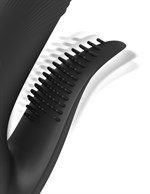 Черный вибратор с функцией фрикций Pogo Thruster - 23,5 см. 527719