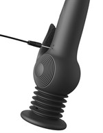 Черный вибратор с функцией фрикций Pogo Thruster - 23,5 см. 527719