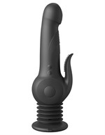 Черный вибратор с функцией фрикций Pogo Thruster - 23,5 см. 527719 - фото 855754
