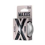 Черные утолщенные презервативы MAXUS Extra Strong с железным кейсом - 3 шт. 527789