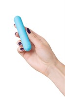 Голубая силиконовая перезаряжаемая вибропуля Murr - 10 см. 527929