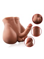 Телесный мужской торс с вибрацией и возвратно-поступательными движениями Bartlett 528469