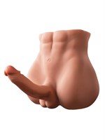 Телесный мужской торс с вибрацией и возвратно-поступательными движениями Bartlett 528469