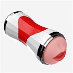 Двусторонний мастурбатор в колбе Power Grip Cup - вагина и ротик 528556 Двусторонний мастурбатор в колбе Power Grip Cup - вагина и ротик 528556