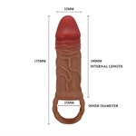 Реалистичная насадка на член Peirre - 15,5 см. 528597