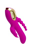 Лиловый тройной вибратор Trinny - 21,5 см. 528932