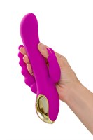 Лиловый тройной вибратор Trinny - 21,5 см. 528932