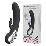 Черный вибратор-кролик Romance Massage - 24 см. 528981 Черный вибратор-кролик Romance Massage - 24 см. 528981