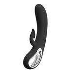 Черный вибратор-кролик Romance Massage - 24 см. 528981 Черный вибратор-кролик Romance Massage - 24 см. 528981