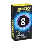 Супертонкие презервативы Ganzo Invisible - 15 шт. 529042 Супертонкие презервативы Ganzo Invisible - 15 шт. 529042