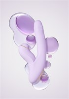 Сиреневый вибромассажер со съёмным клиторальным пульсатором DuoGlow 529102 Сиреневый вибромассажер со съёмным клиторальным пульсатором DuoGlow 529102