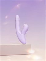 Сиреневый вибромассажер со съёмным клиторальным пульсатором DuoGlow 529102 Сиреневый вибромассажер со съёмным клиторальным пульсатором DuoGlow 529102