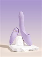 Сиреневый вибромассажер со съёмным клиторальным пульсатором DuoGlow 529102 Сиреневый вибромассажер со съёмным клиторальным пульсатором DuoGlow 529102