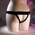 Телесный полый страпон с черными эластичными ремешками Our First Hollow Strap On 529132 Телесный полый страпон с черными эластичными ремешками Our First Hollow Strap On 529132